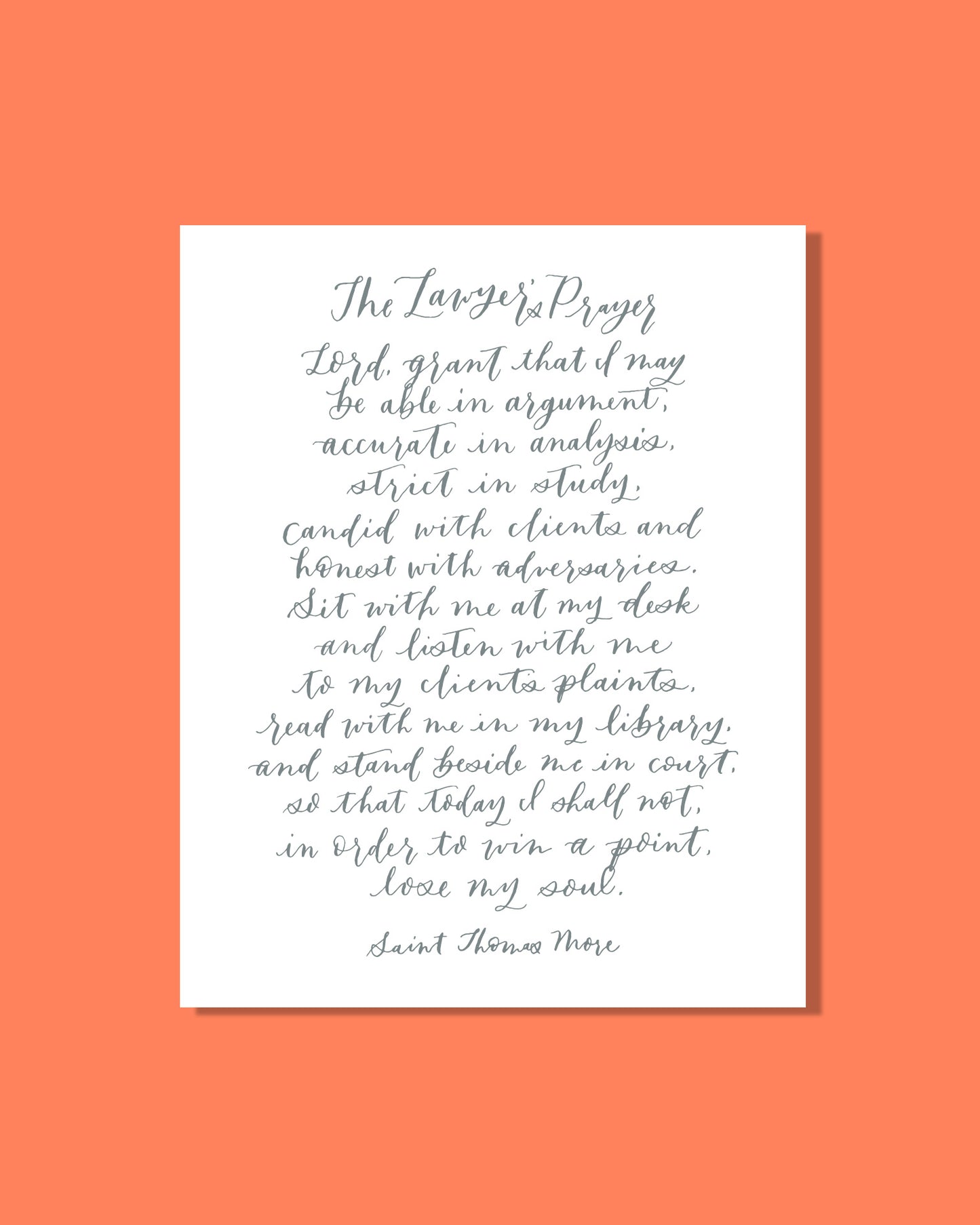 The Lawyers Prayer 8x10 Digital Download