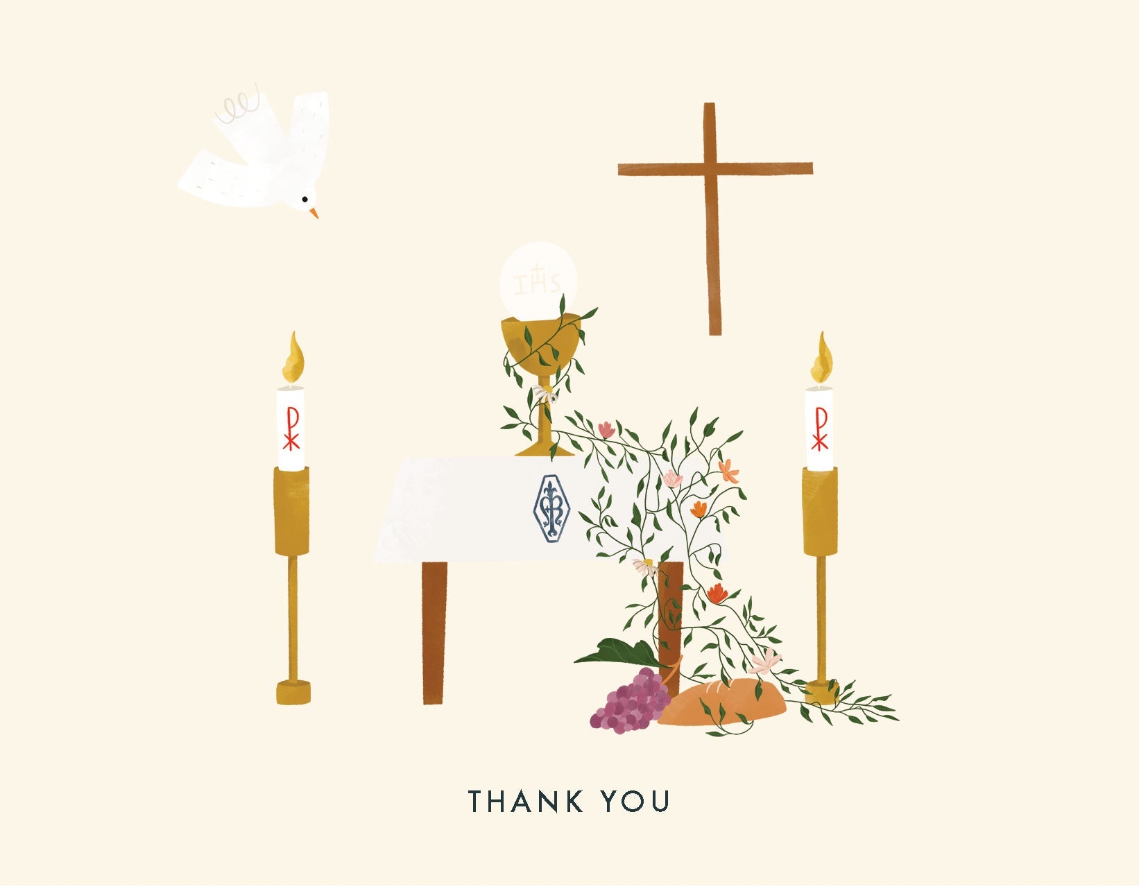 alt="First Communion Thank You Card Digital Download"